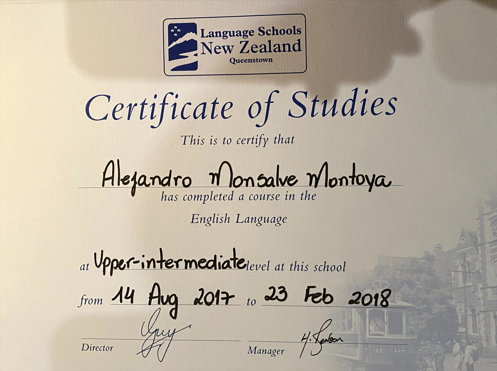 English B2+ Certificate