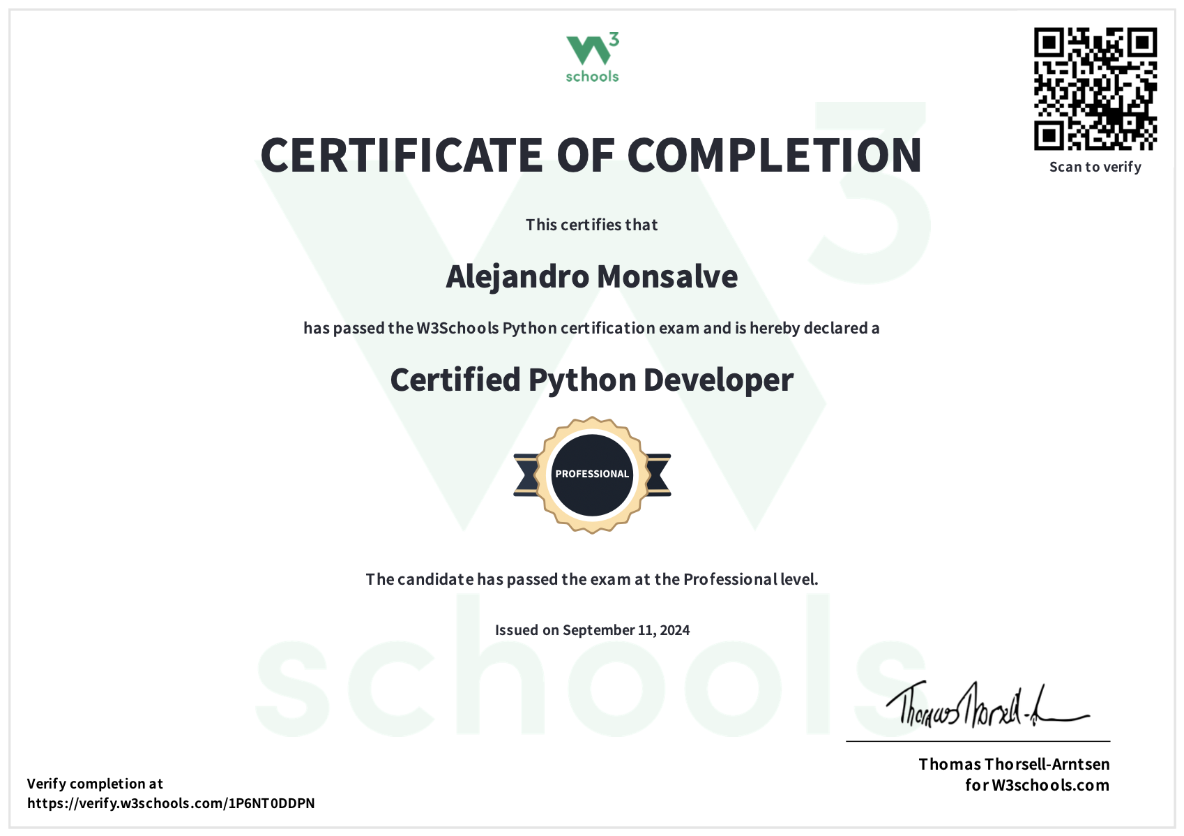 Python Certificate